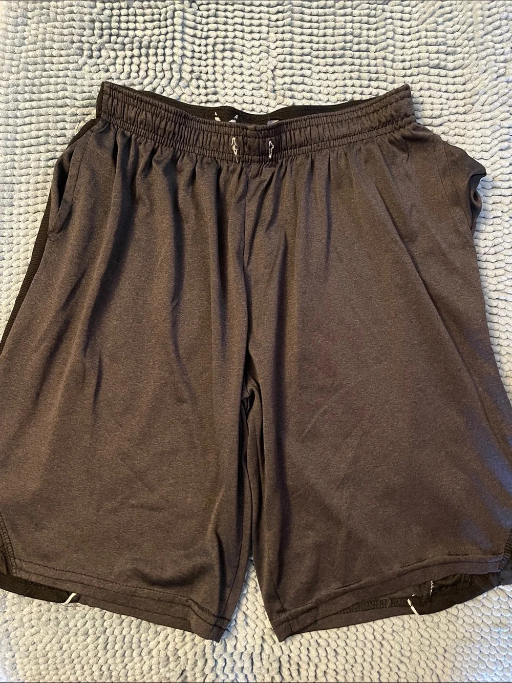 Set of 3 - Kids Athletic Shorts - Black, Red, Gray - Multipack